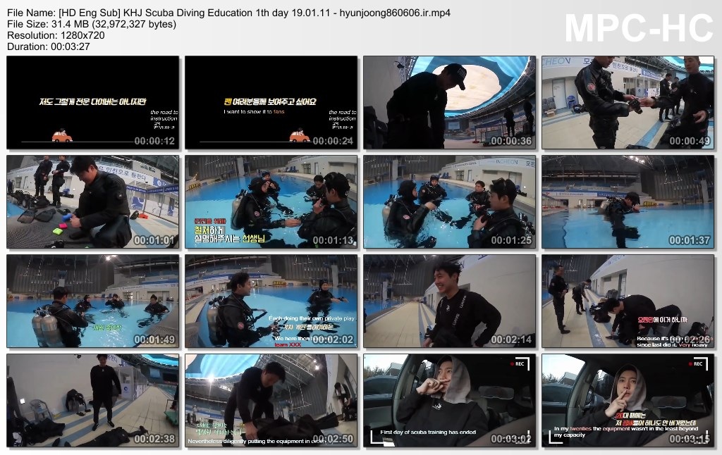 HD Eng Sub] KHJ Scuba Diving Education 1th day 19.01.11 - hyunjoong860606.ir]